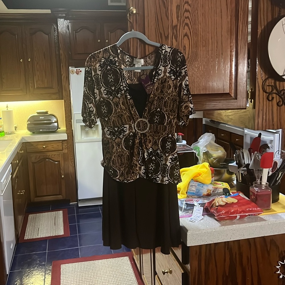 Lavish Blouse with Black Skirt